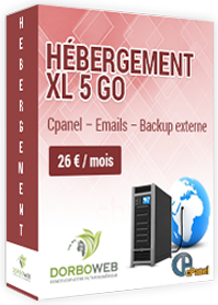 Hébergement mutualisés 5 Go à 26 € par mois