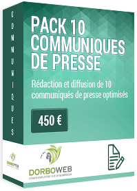 Rédaction et diffusion de 10 communiqués de presse