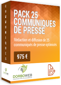 Rédaction et diffusion de 25 communiqués de presse